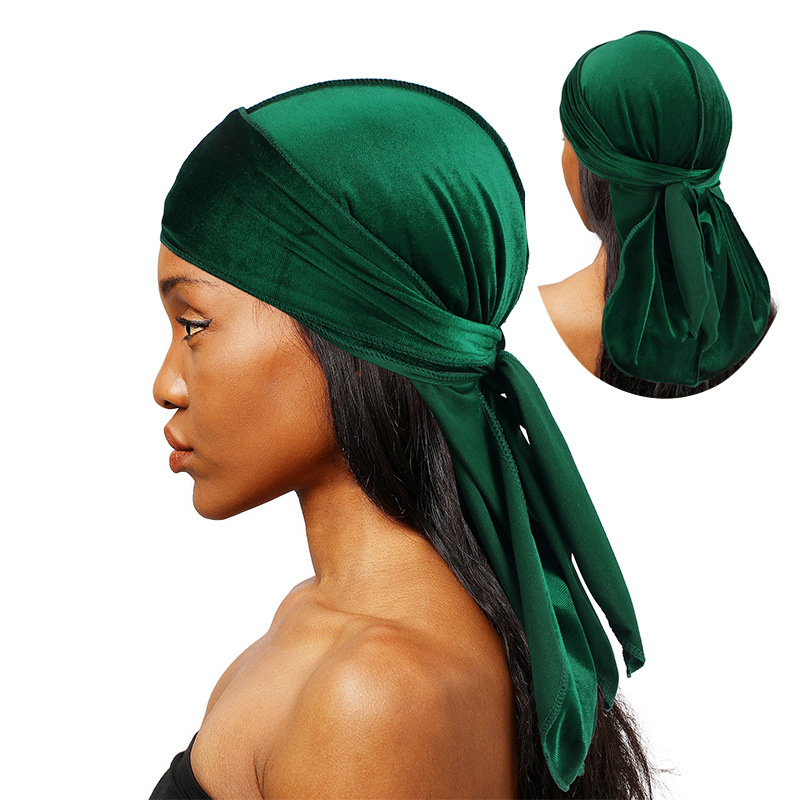 Street Fashion Hats - Uniseks Pria Wanita Beludru Durag Bandana