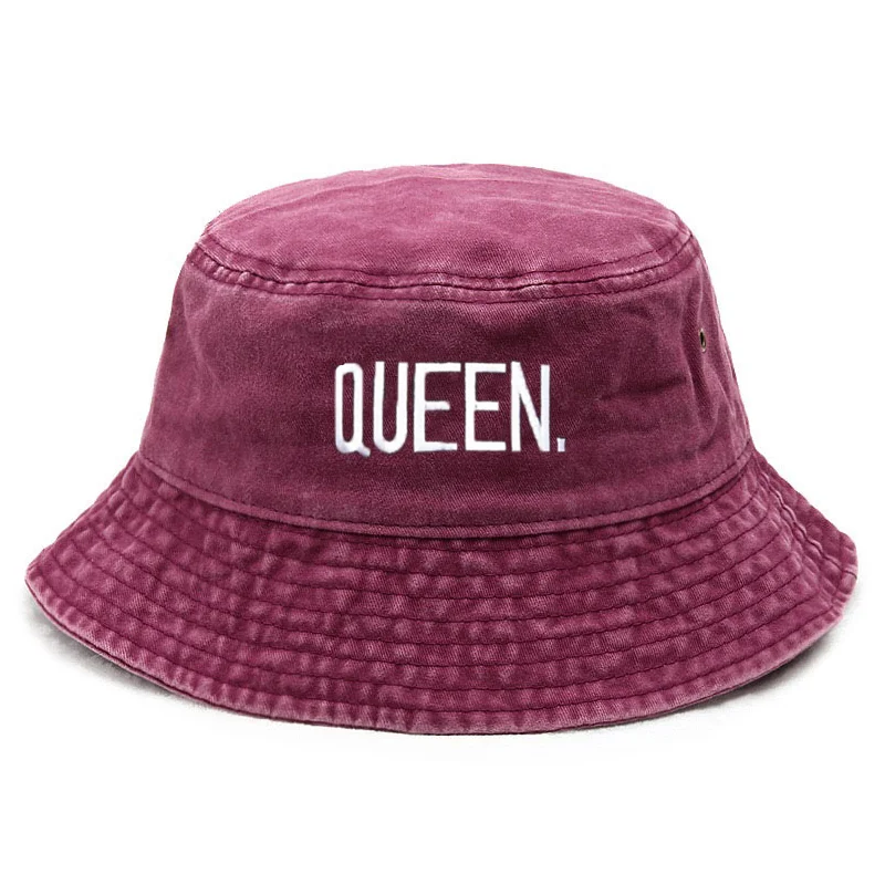 Street Fashion Hats - Topi Bucket Vintage Queen Washed Custom,