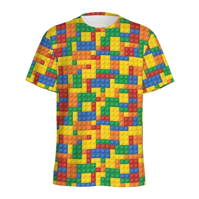 Street Fashion Videos - Kaos 3D Print Motif Puzzle Bangunan