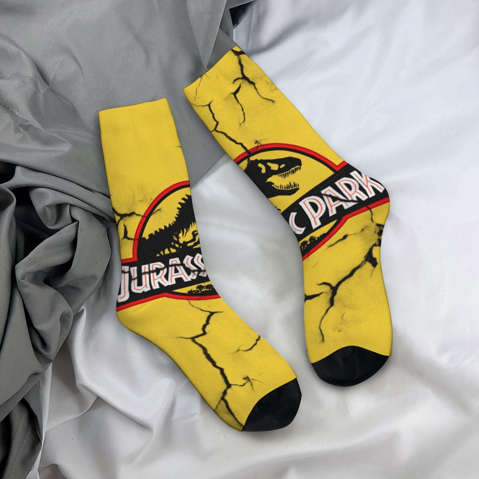 Street Fashion Style Youtube - Kaus Kaki Dinosaurus Jurassic Park Kaus
