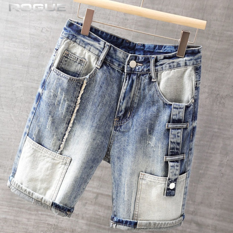 Street Fashion Korean - Celana Pendek Denim Gaya Korea Hip