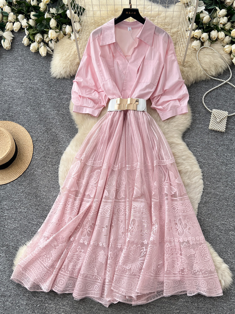 Street Fashion Events - Gaun Panjang Wanita Model A-Line Warna