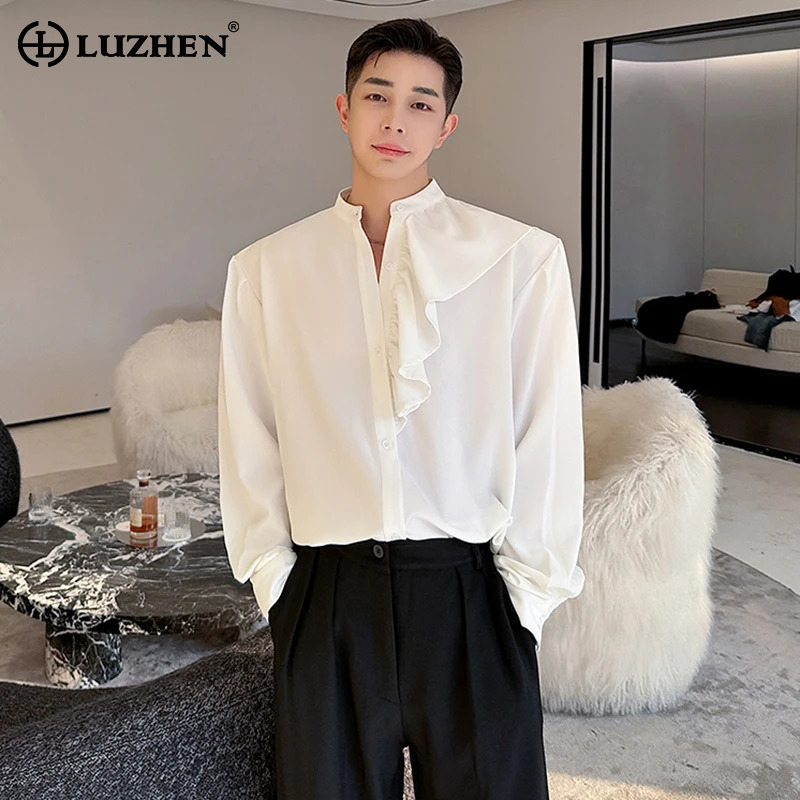 Street Fashion Reviews - LUZHEN Design Kemeja Lengan Panjang Model