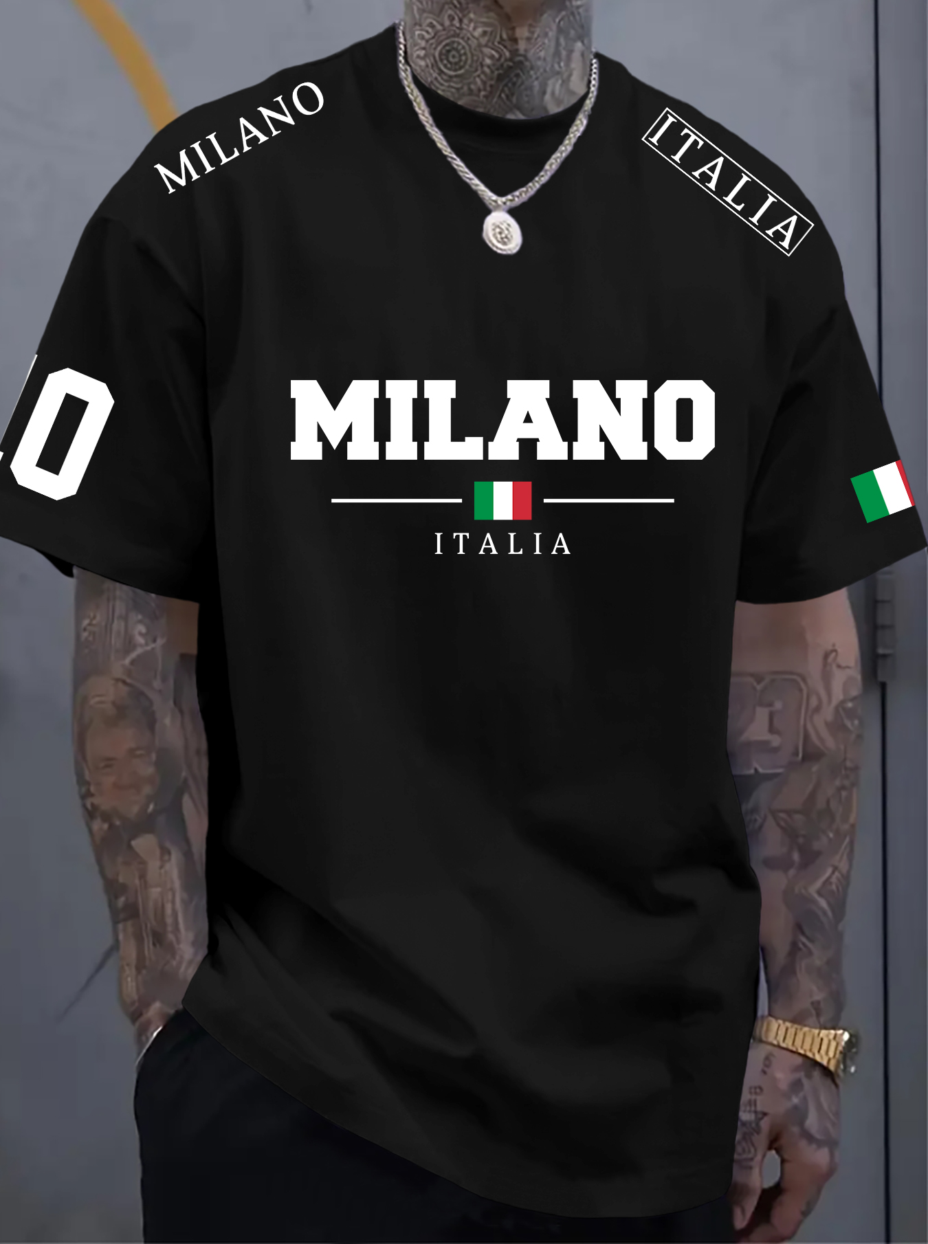 Street Fashion Milano - Kaos Pria, Gaya Kasual Jalanan, Cetakan