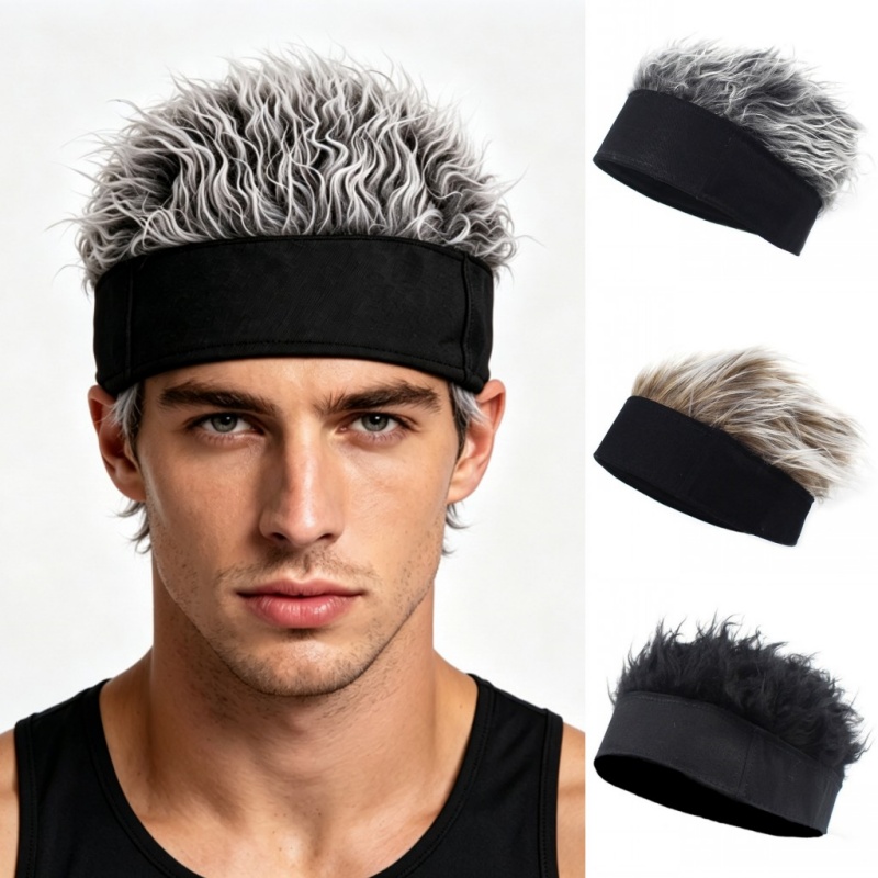 Street Fashion Hats - Wig sintetis pria wanita, topi beanie