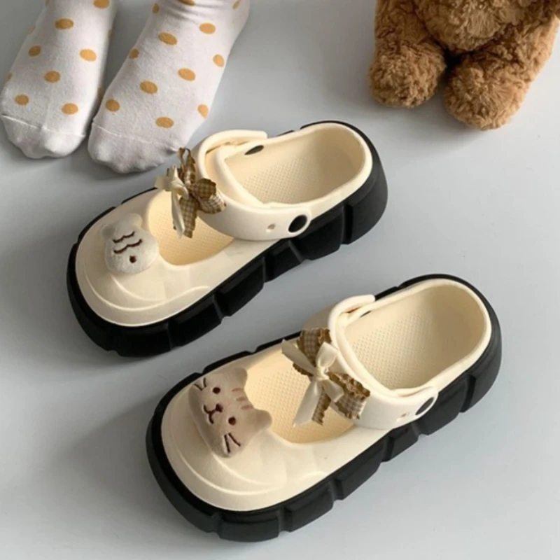 Sepatu Clog Kucing Lucu DIY Ba - Street Fashion Korean ulasan dan harga