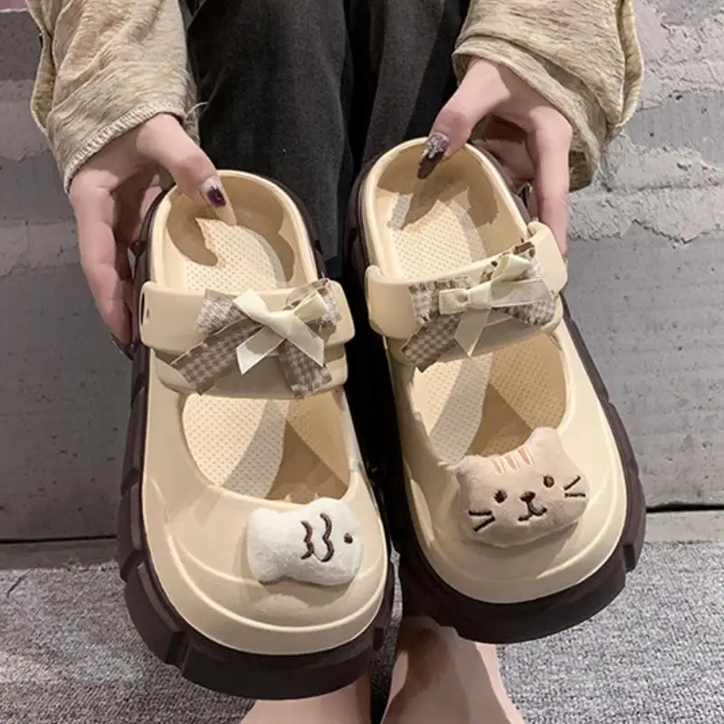 Sepatu Clog Kucing Lucu DIY Ba - Street Fashion Korean ulasan dan harga