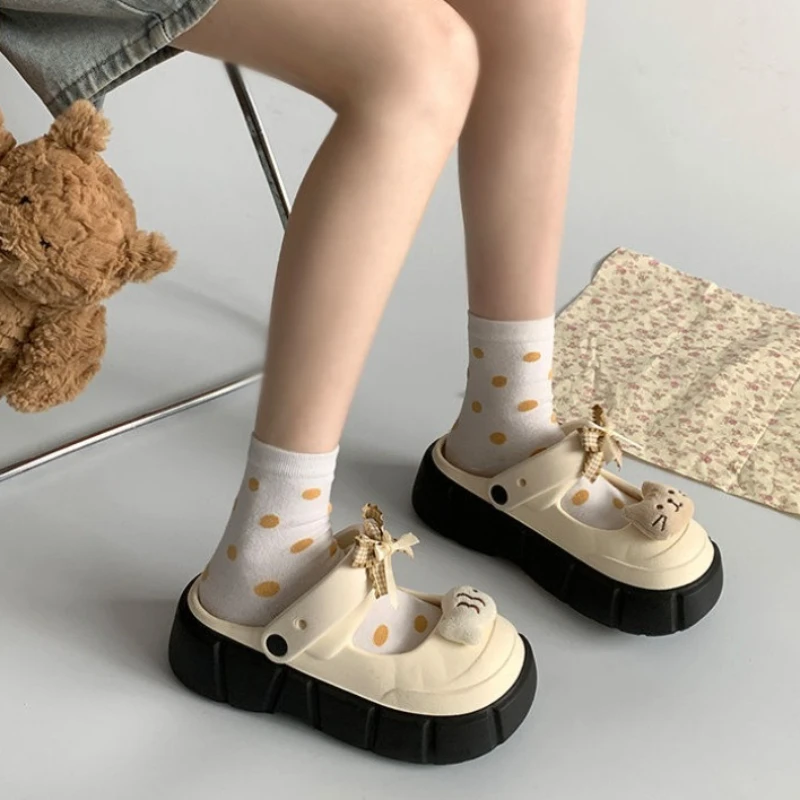 Sepatu Clog Kucing Lucu DIY Ba - Street Fashion Korean ulasan dan harga