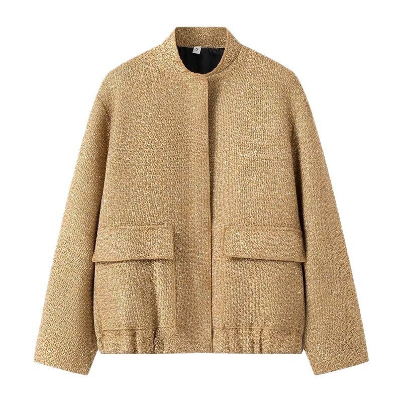 Jaket Bomber payet berkilau un - Street Fashion Shanghai ulasan dan harga