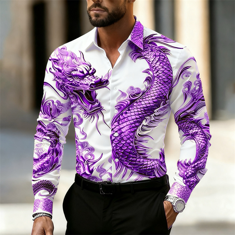 Kemeja Pria Lengan Panjang Mot - Street Fashion Shanghai ulasan dan harga