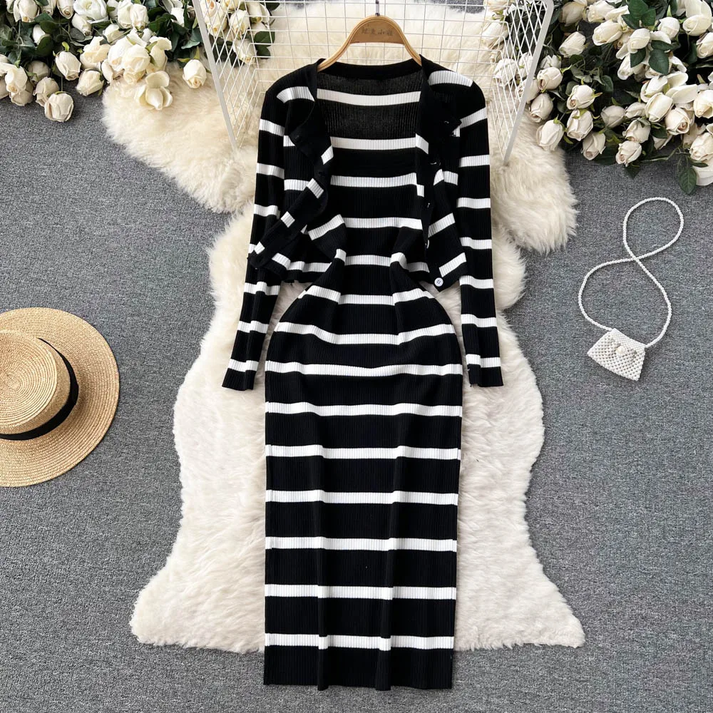 Set kardigan lengan panjang ke - Street Fashion Korean ulasan dan harga