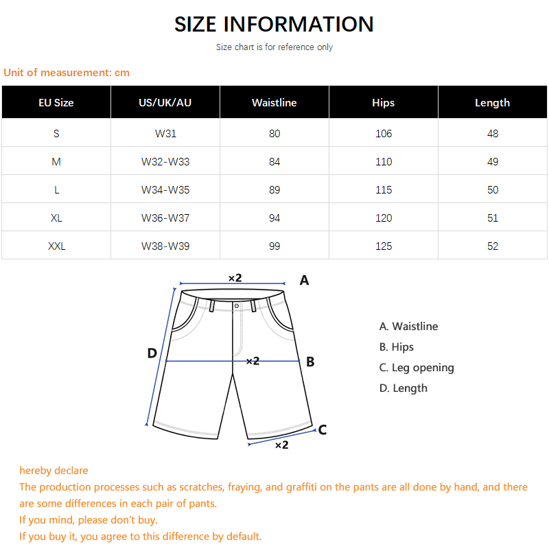 Celana Pendek Denim Pria Hip-H - Street Fashion Types ulasan dan harga