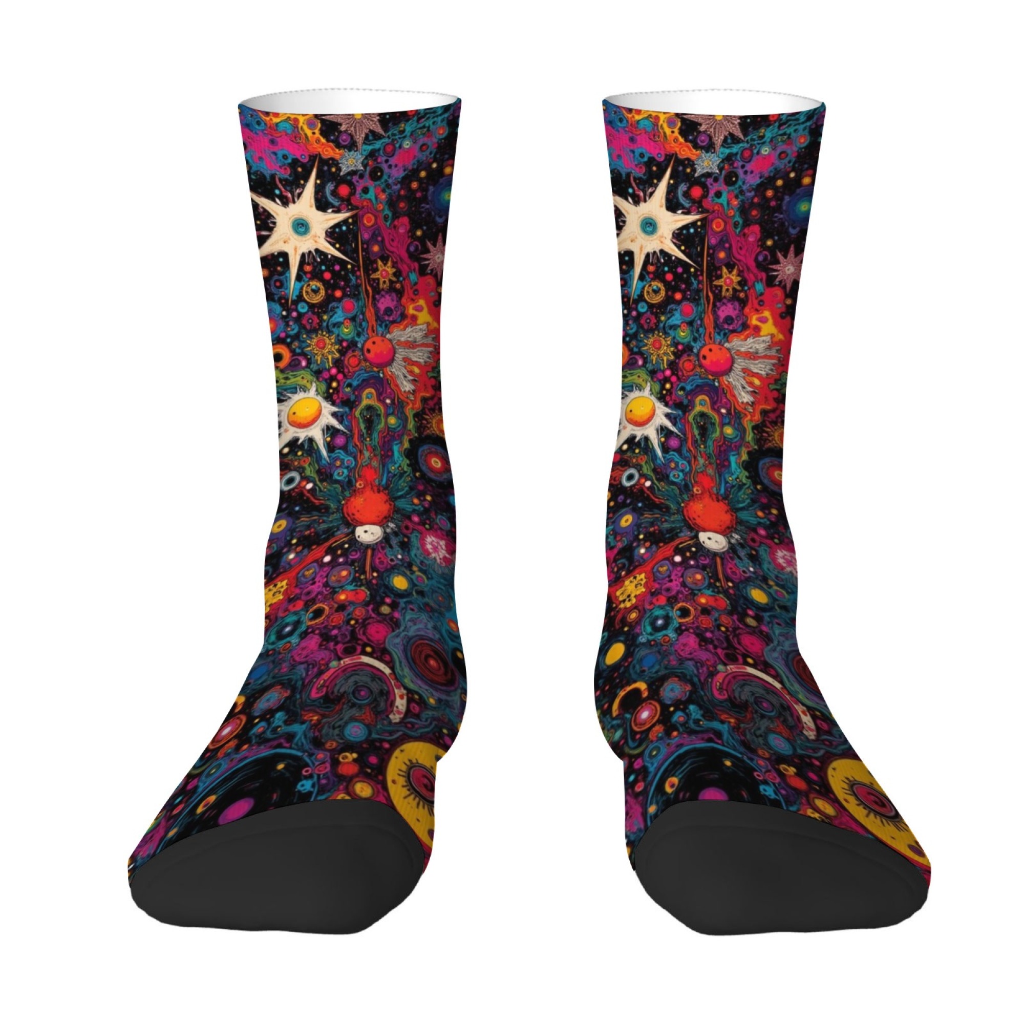 Kaus Kaki Seni Abstrak Planet  - Street Fashion Style Youtube ulasan dan harga