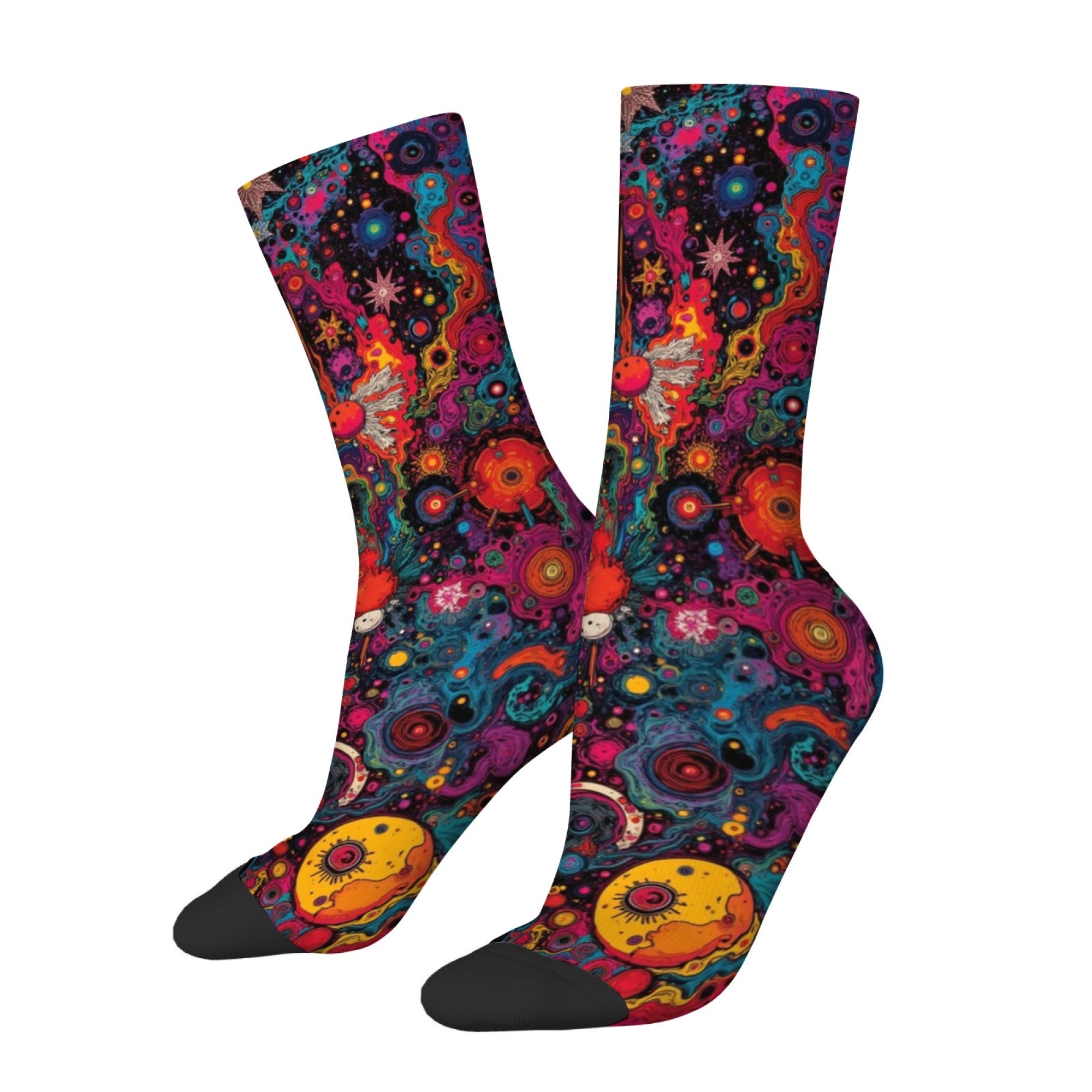 Kaus Kaki Seni Abstrak Planet  - Street Fashion Style Youtube ulasan dan harga