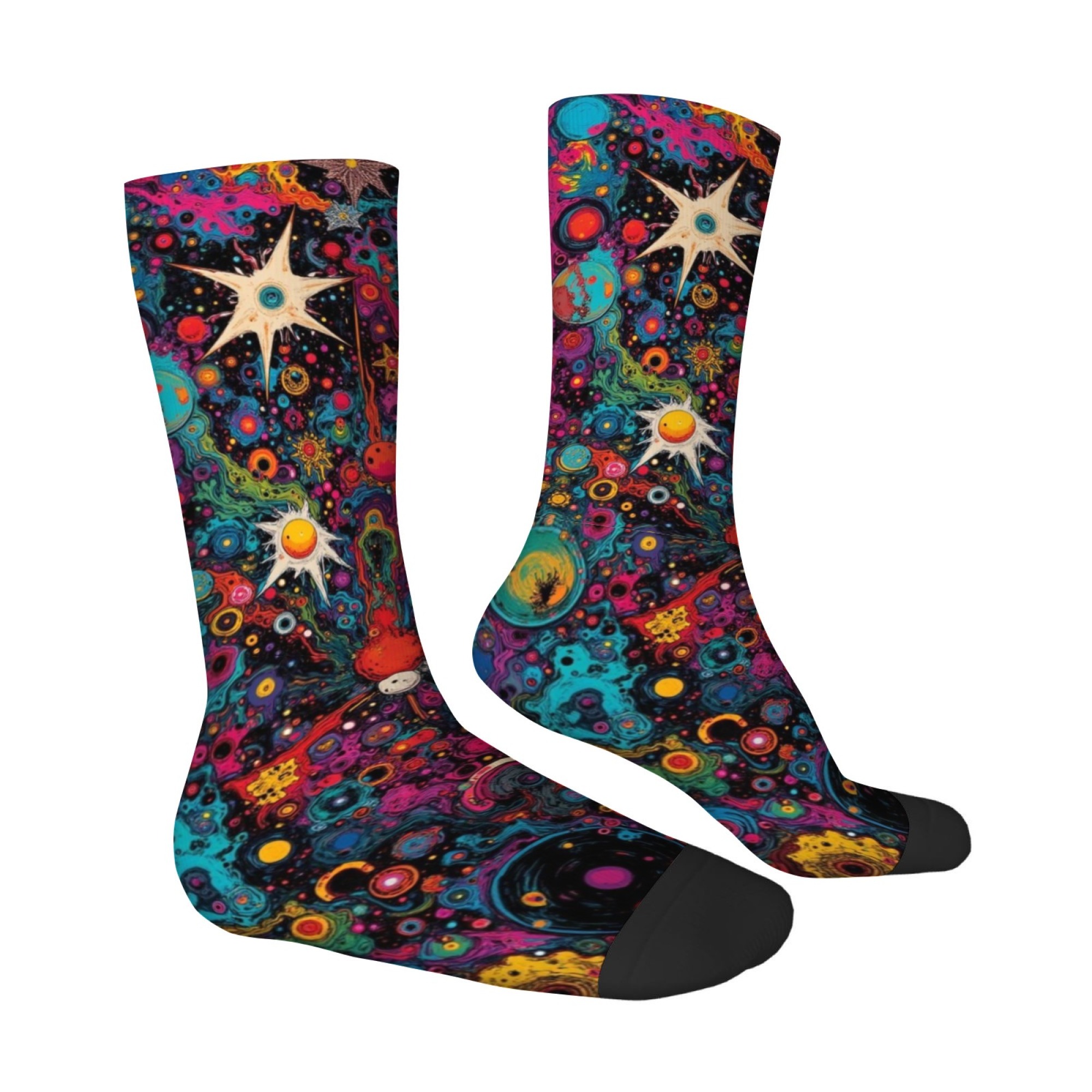 Kaus Kaki Seni Abstrak Planet  - Street Fashion Style Youtube ulasan dan harga
