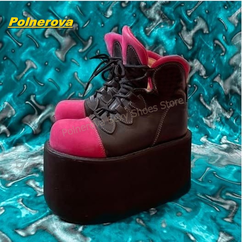 Sepatu Boots Platform Punk Y2K - Street Fashion Hot ulasan dan harga