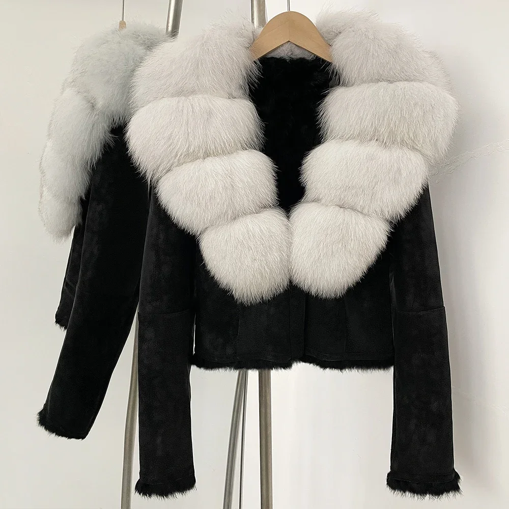 OFTBUY Mantel Kerah Bulu Rubah - Street Fashion Official ulasan dan harga
