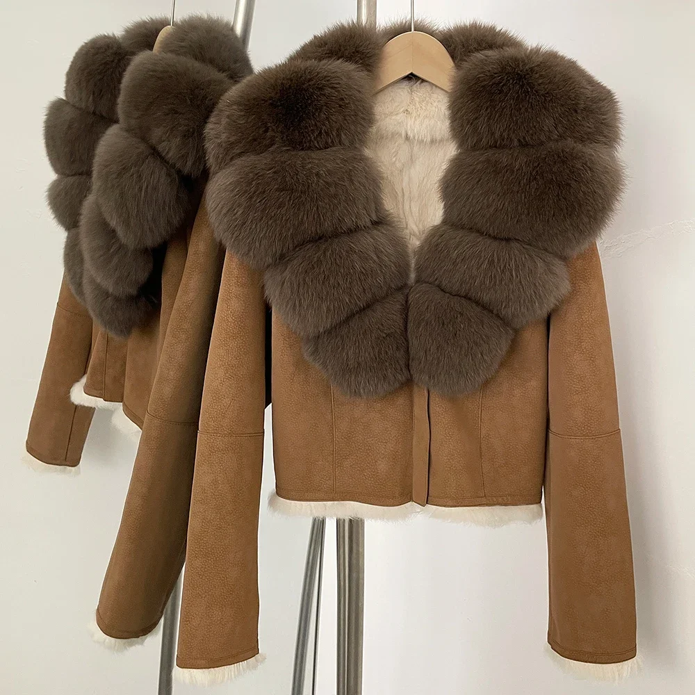 OFTBUY Mantel Kerah Bulu Rubah - Street Fashion Official ulasan dan harga