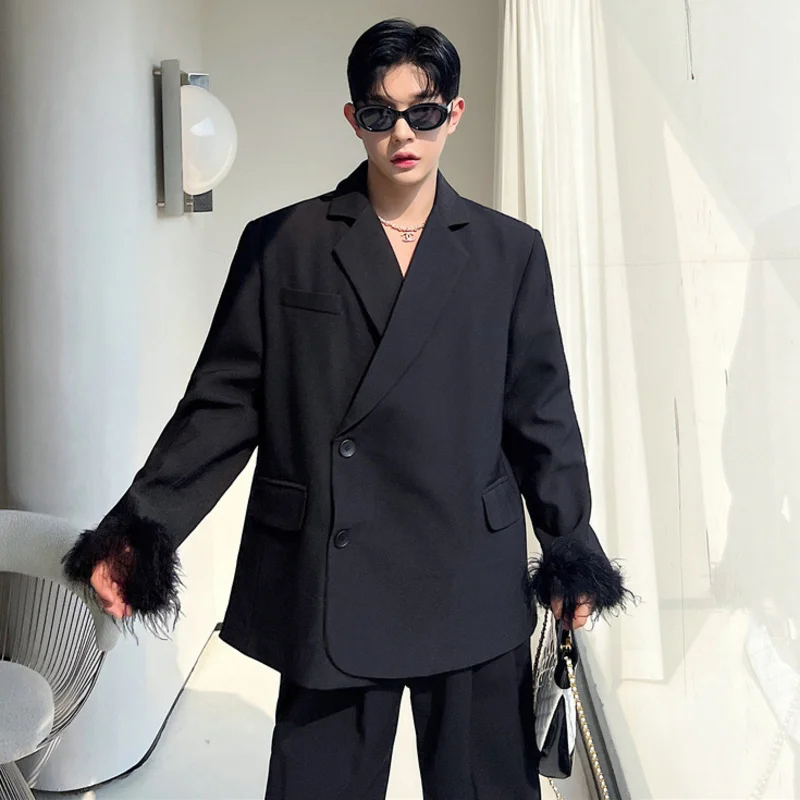 LUZHEN Mantel Fashion Pria Bla - Street Fashion Reviews ulasan dan harga