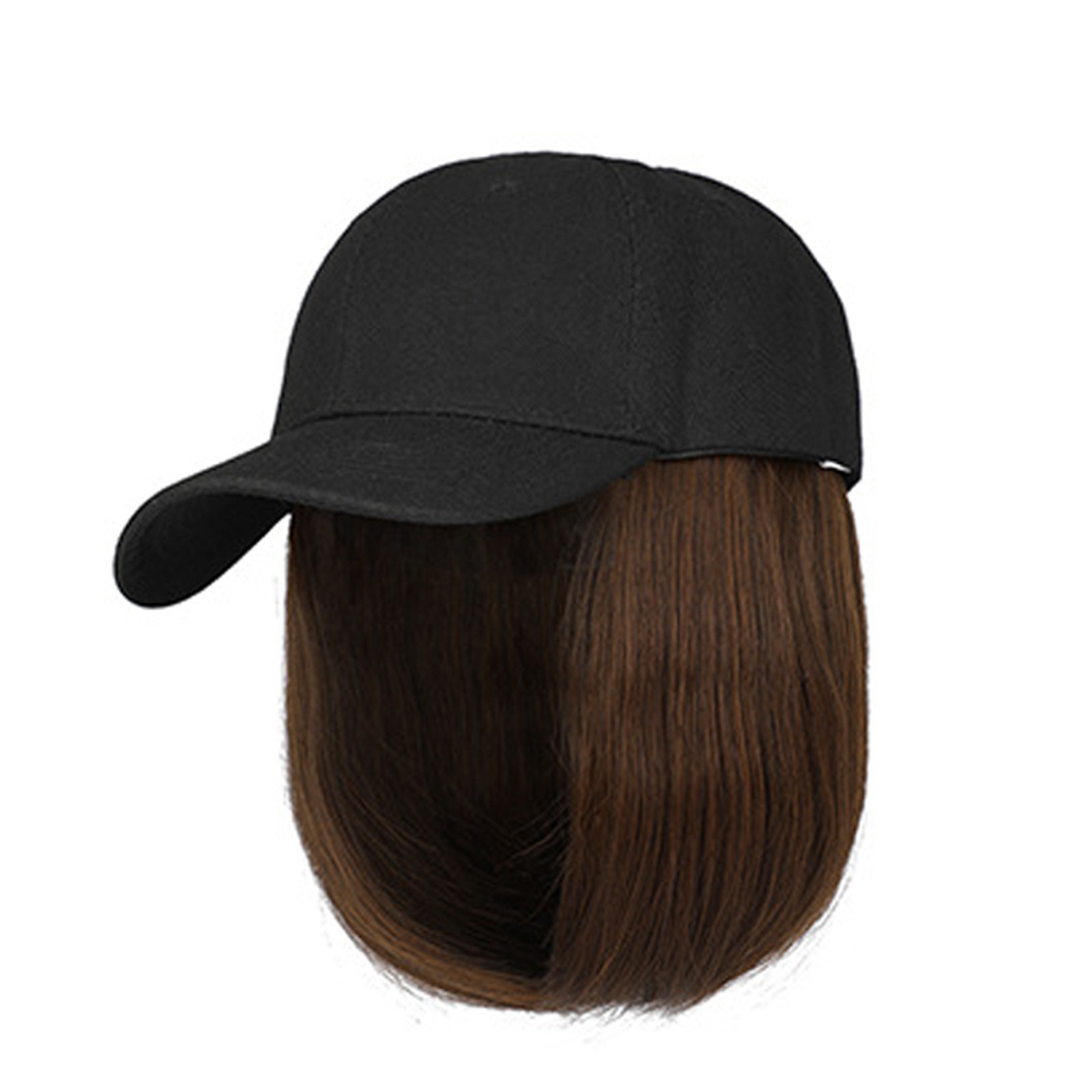 Topi Wig Sintetis Lurus Pendek - Street Fashion Hats ulasan dan harga