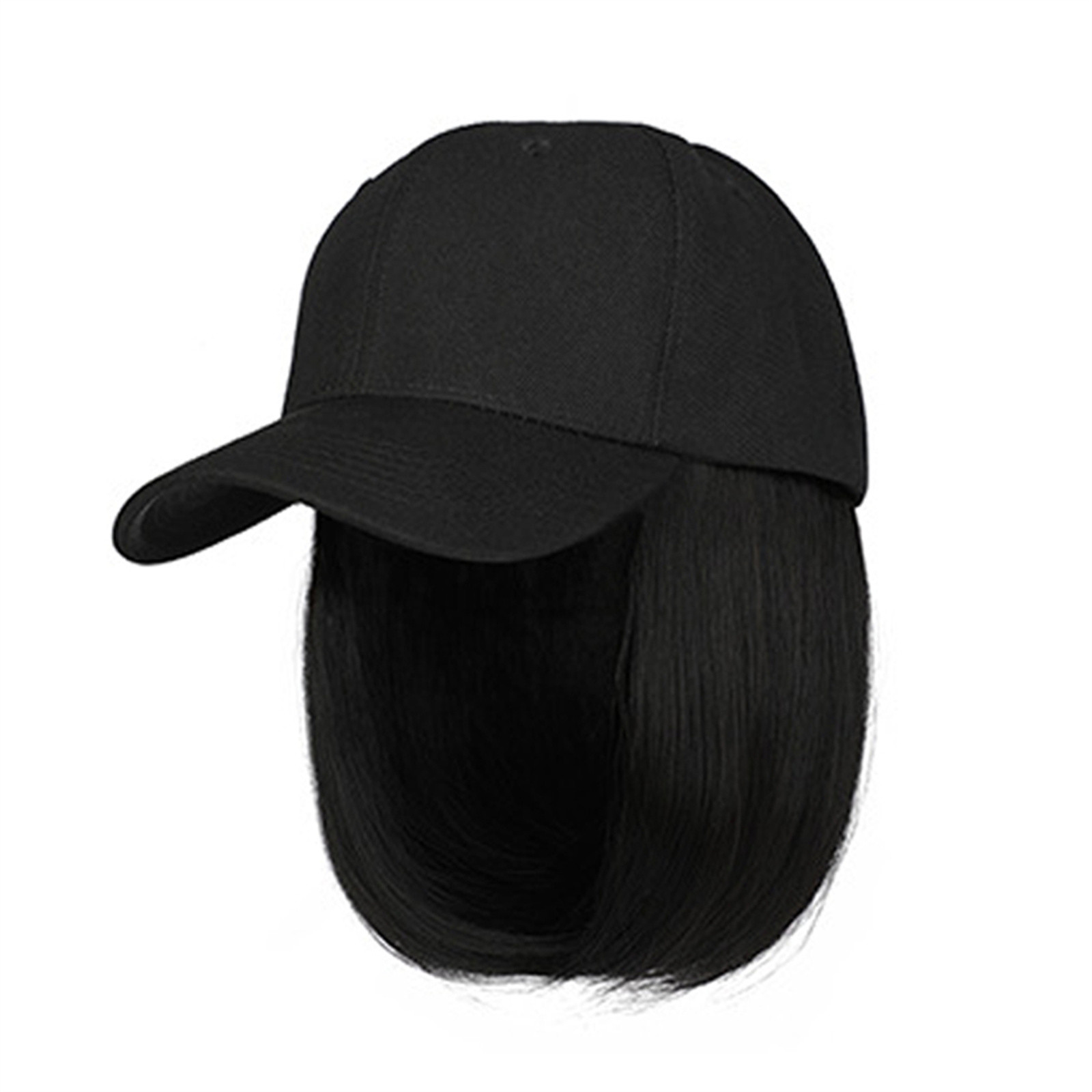 Topi Wig Sintetis Lurus Pendek - Street Fashion Hats ulasan dan harga