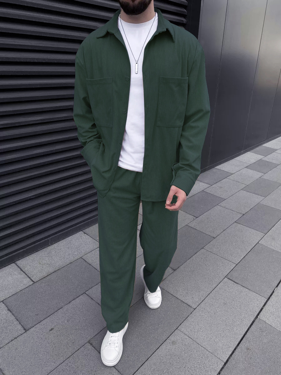 Setelan corduroy pria dua poto - Street Fashion China ulasan dan harga