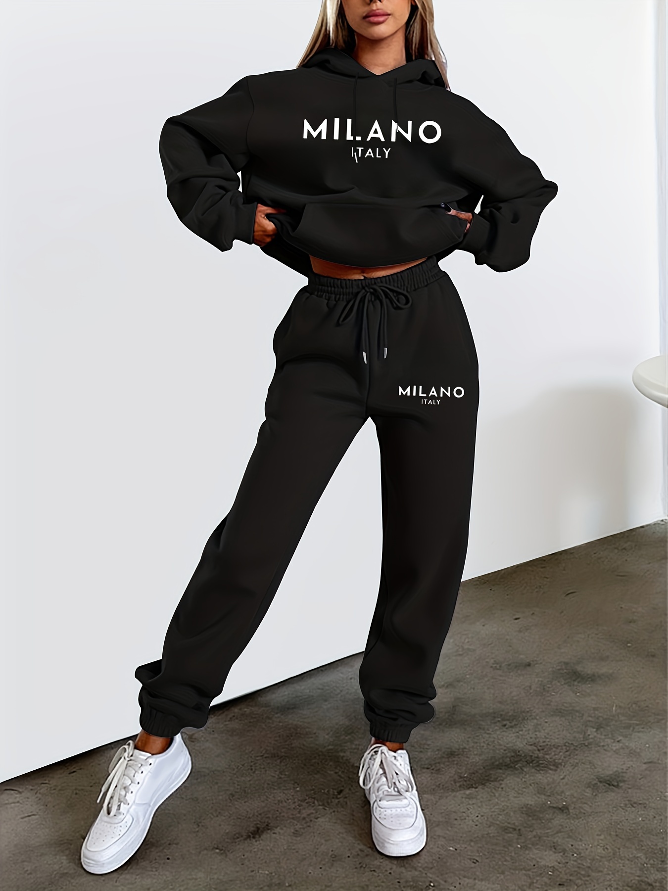 Set Hoodie Musim Gugur/Dingin  - Street Fashion Milano ulasan dan harga