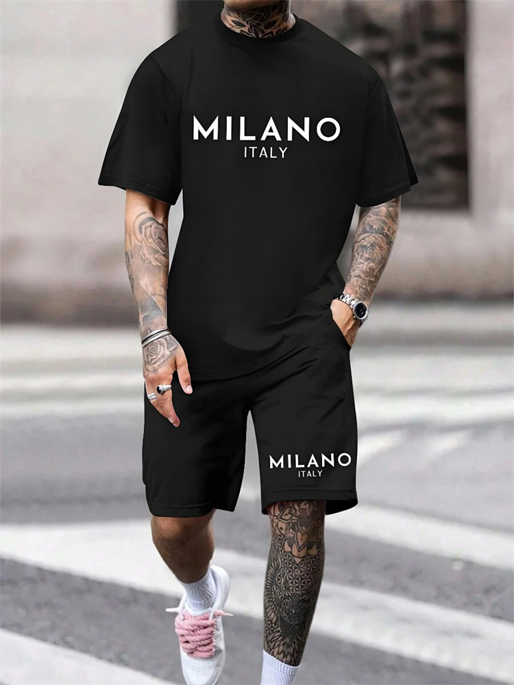 Setelan olahraga pria dua poto - Street Fashion Milano ulasan dan harga