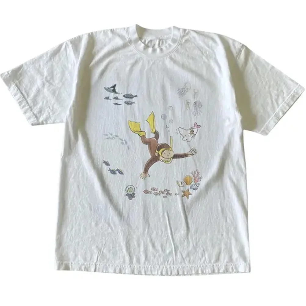 Kaos Curious George Underwater - Street Fashion Types ulasan dan harga