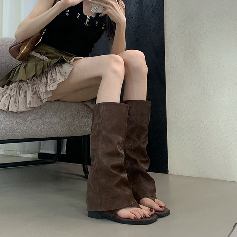 Sepatu Bot Wanita Model Hollow - Street Fashion Korean ulasan dan harga