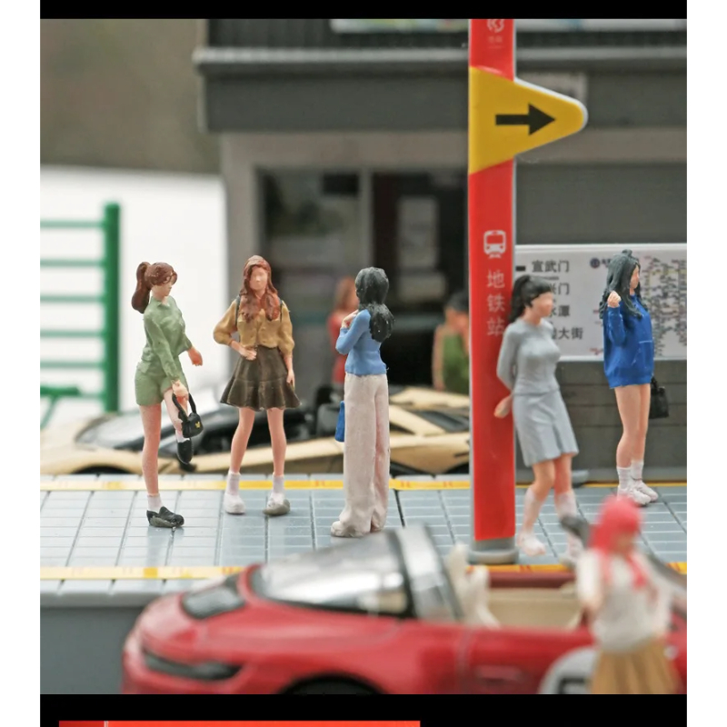1:64 Model Miniatur DIY Akseso - Street Fashion Photographers ulasan dan harga