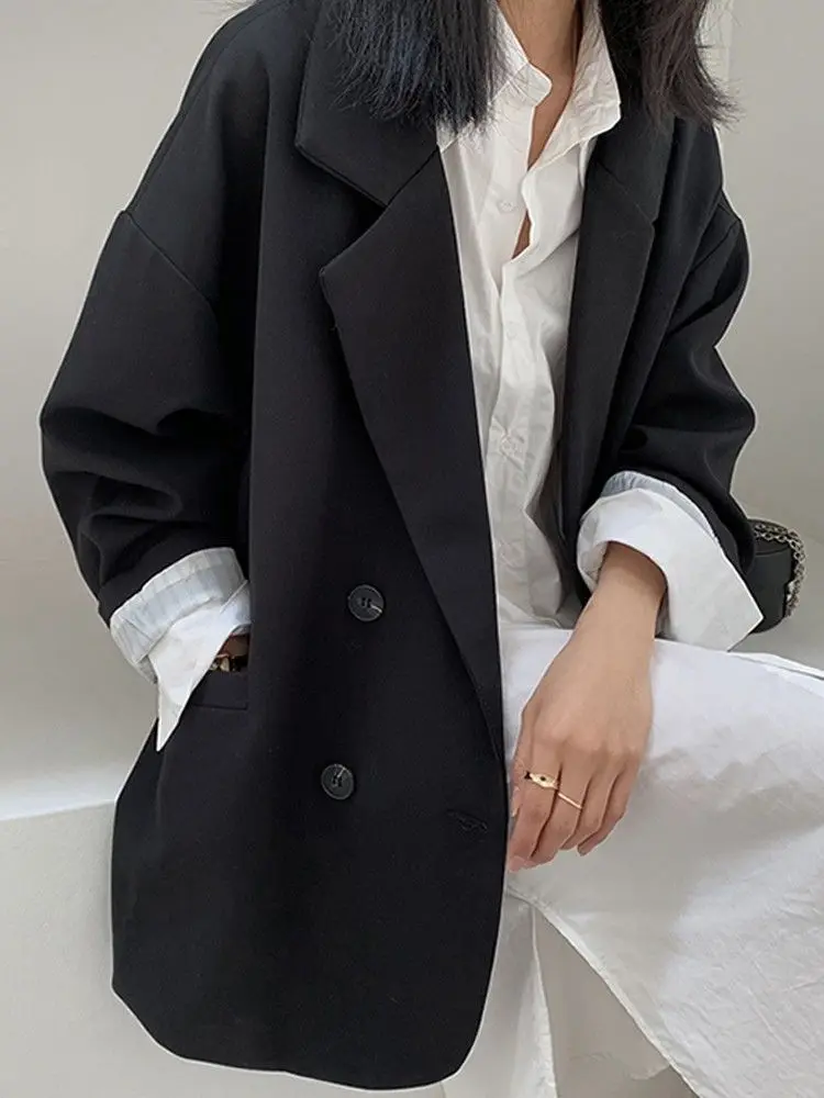 Blazer Cokelat Vintage Wanita  - Street Fashion Official ulasan dan harga