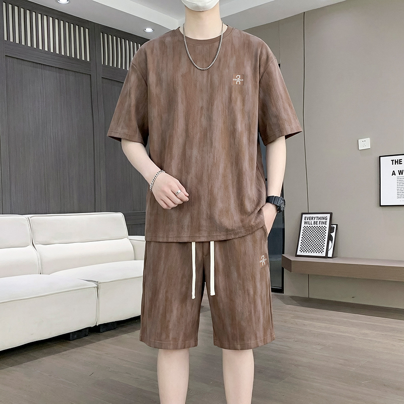 【T-Shirt + Celana Pendek 5-Poi - Street Fashion China ulasan dan harga