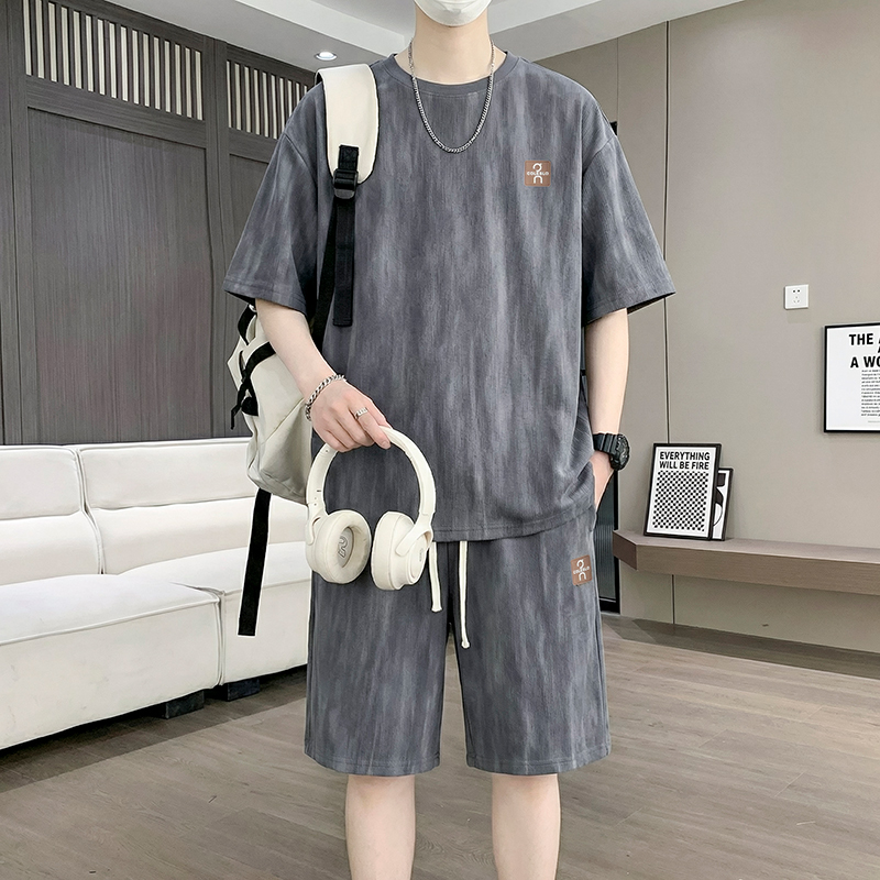 【T-Shirt + Celana Pendek 5-Poi - Street Fashion China ulasan dan harga