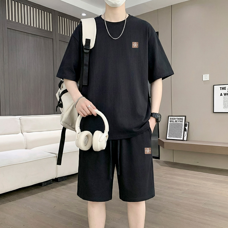 【T-Shirt + Celana Pendek 5-Poi - Street Fashion China ulasan dan harga
