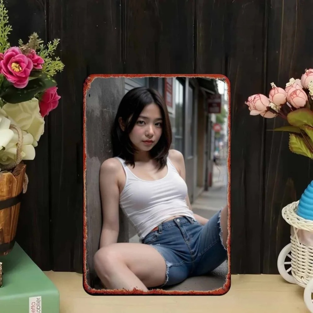 Seni Dinding Logam HD Trendi B - Street Fashion Asian ulasan dan harga