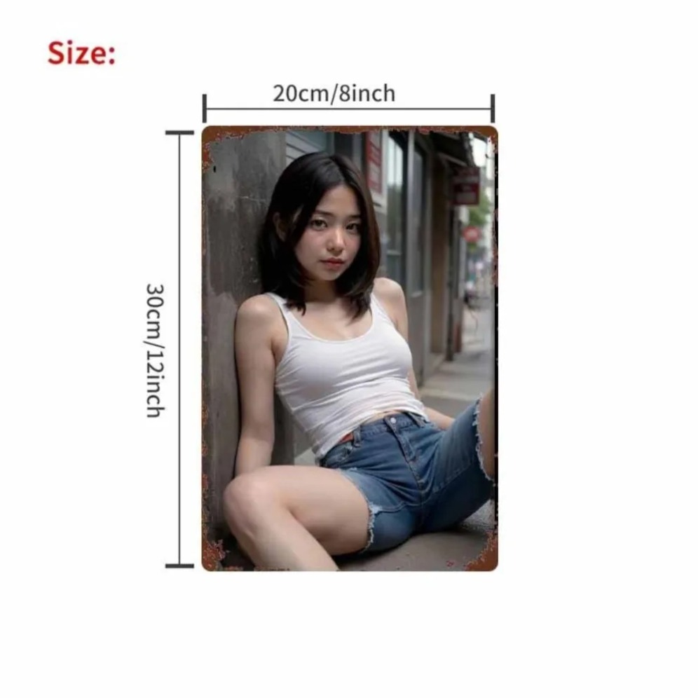Seni Dinding Logam HD Trendi B - Street Fashion Asian ulasan dan harga