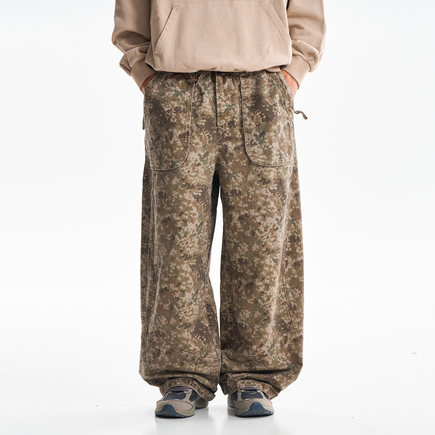 Celana Kargo Katun Cetak Berku - Street Fashion Types ulasan dan harga