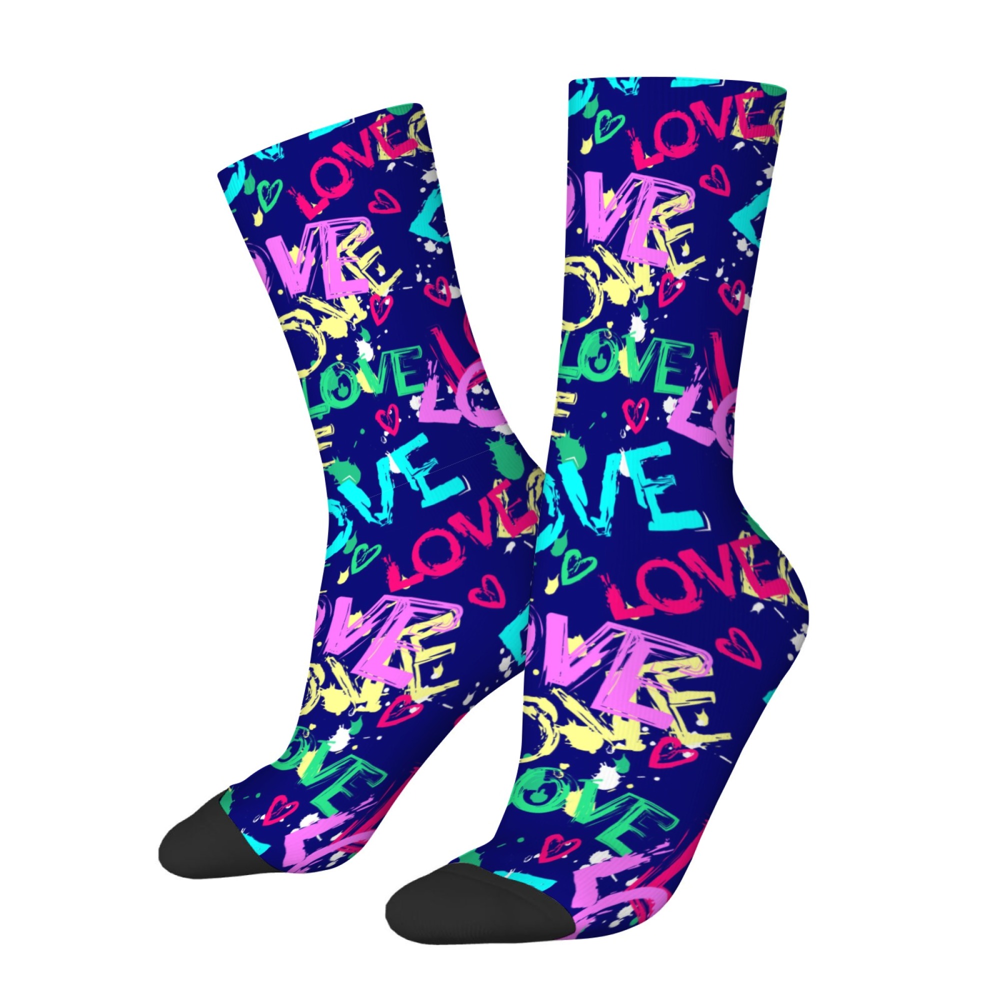 LOVE Kaus Kaki Pria Motif Graf - Street Fashion Style Youtube ulasan dan harga