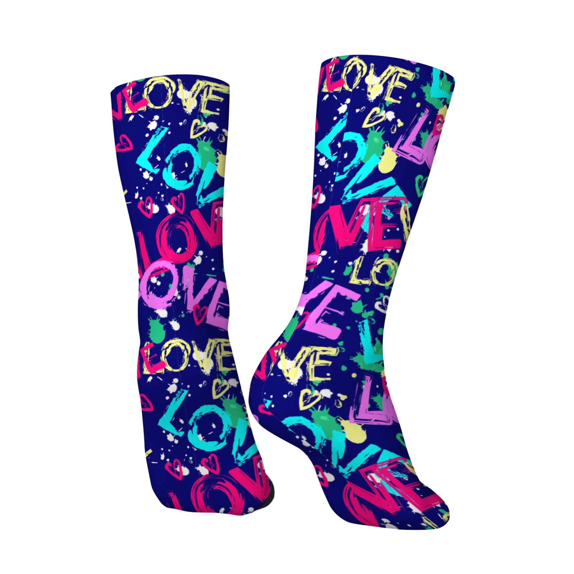 LOVE Kaus Kaki Pria Motif Graf - Street Fashion Style Youtube ulasan dan harga