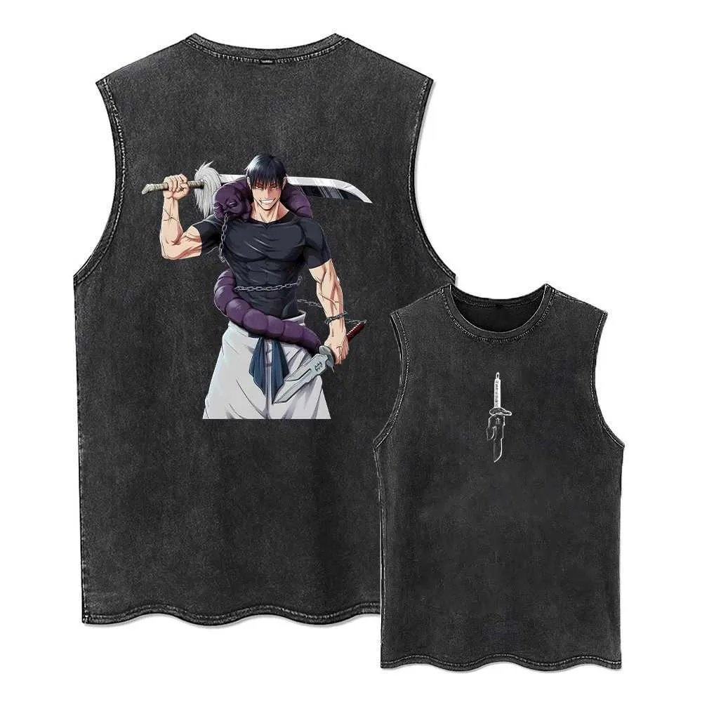 Kaos Tank Top Anime Jujutsu Ka - Street Fashion Hats ulasan dan harga