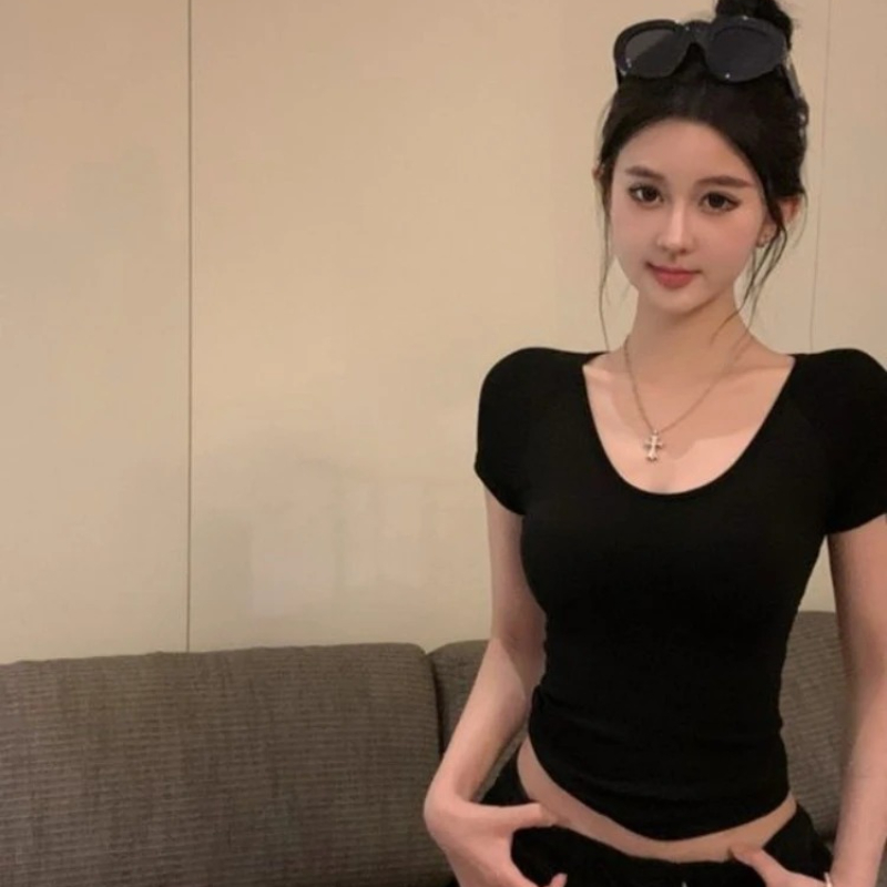Kaus Lengan Pendek untuk Wanit - Street Fashion Reviews ulasan dan harga