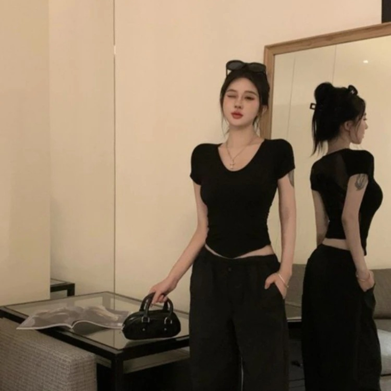 Kaus Lengan Pendek untuk Wanit - Street Fashion Reviews ulasan dan harga